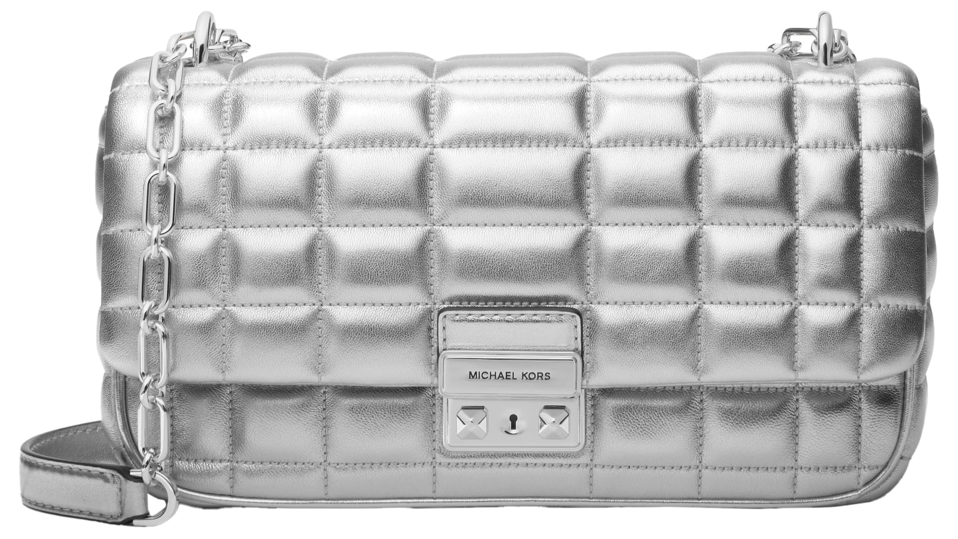 Michael Kors 30S4S2RL7K-040 LG CONV CHAIN SHLDR Female SILVER Size One Size