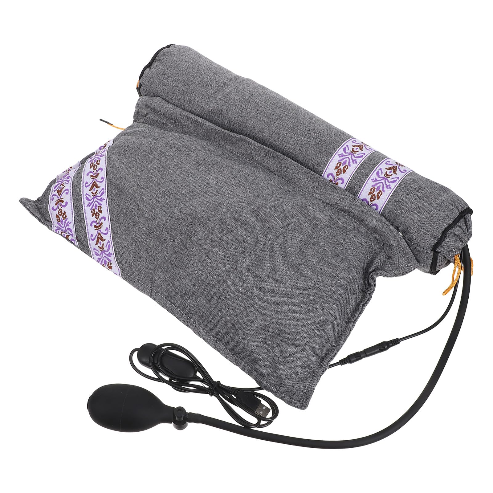 Healeved Oreiller Cervical Électrique USB Gonflable Chauffant pour Nuque
