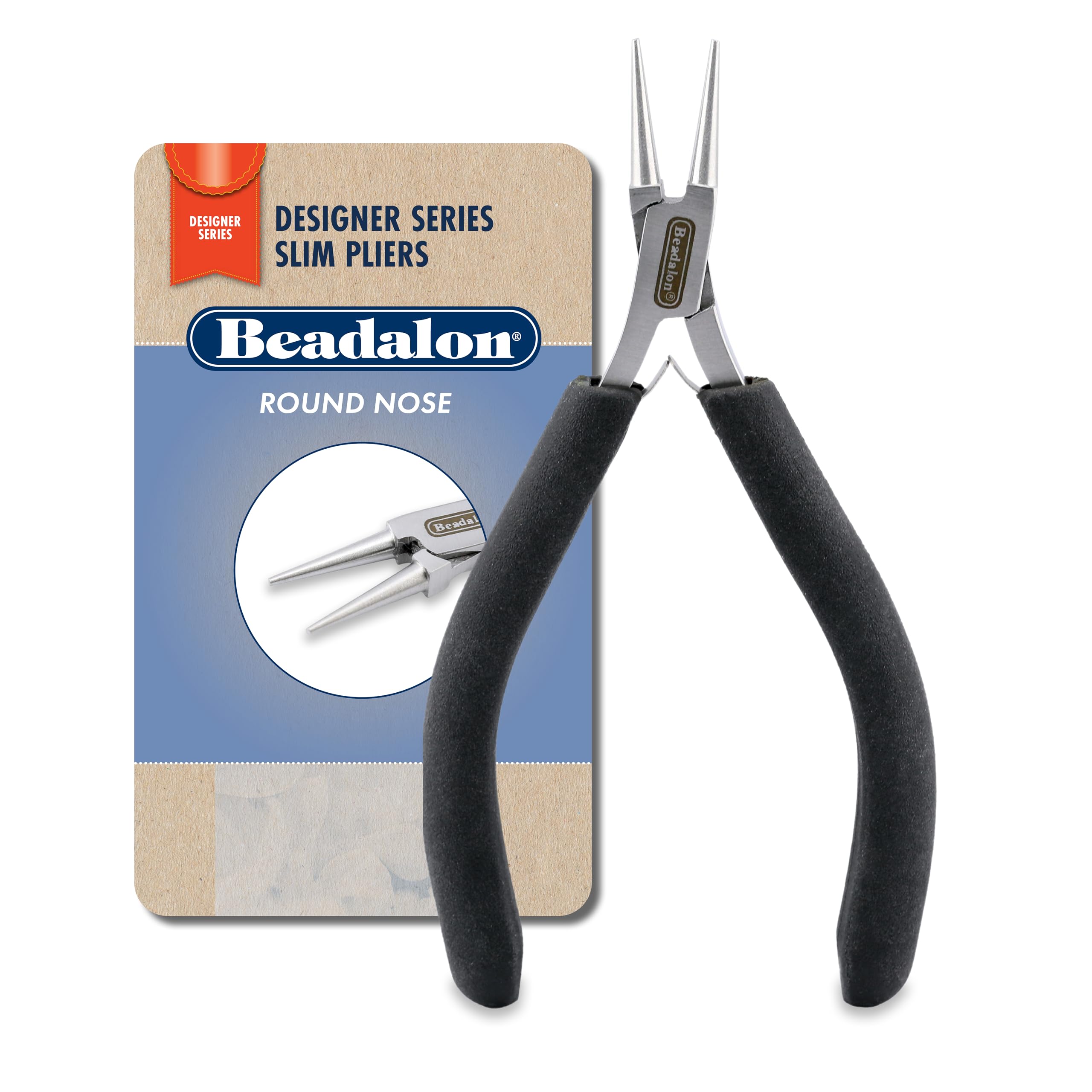 Pince à bec rond fin Beadalon pour former des boucles parfaites sans marquer