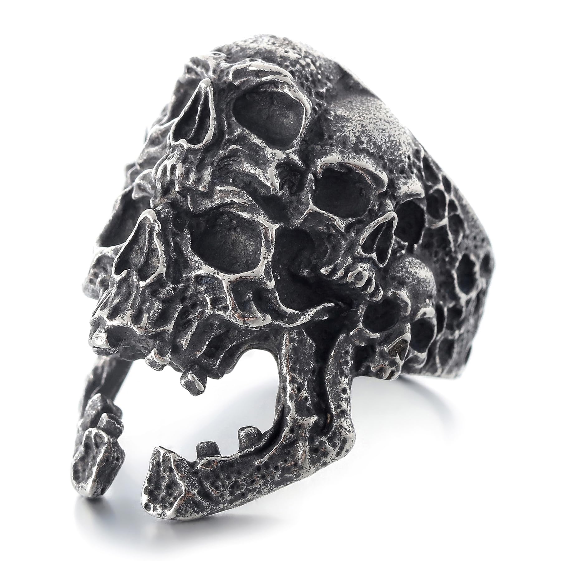 2023 Skull Ring Cool Evil Death Punk Rock Stainless Steel Rings Aly Style Jewelry