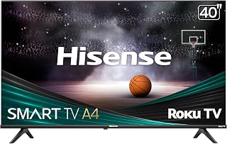 Hisense 40A4NR 40-Inch FHD 1080p Smart Roku TV with Alexa Google Assistant Dolby Audio Slim Bezel