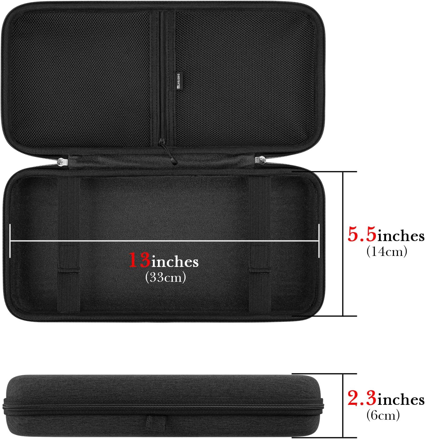 Linkidea Hard Travel Case for 75% Keyboard, 84 Key Keyboard Carrying Case Protective Storage Box Bag, Compatible with EPOMAKER x Aula F75, Aula F75 Pro / F75 75%, Keychron K2
