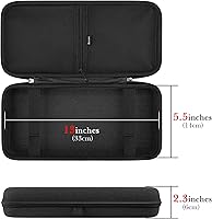 Vista 4 de Linkidea Funda rígida de viaje para teclado del 75%, funda de transporte de teclado de 84 teclas, bolsa protectora de almacenamiento, compatible