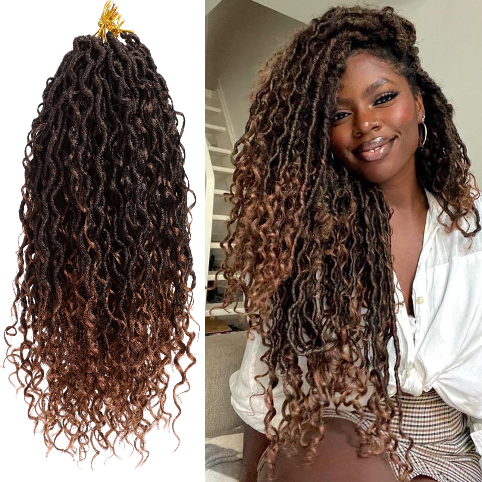 Purshine 6 Pack Goddess Faux Locs Crochet Hair 