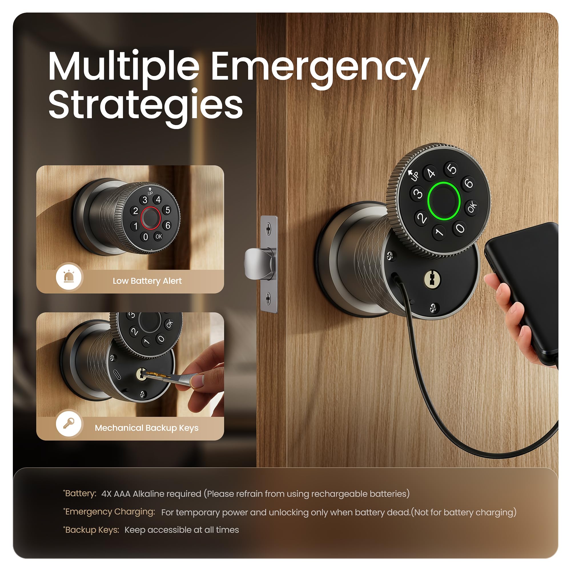 Smart Fingerprint Lock - Keyless Entry & App Control -7