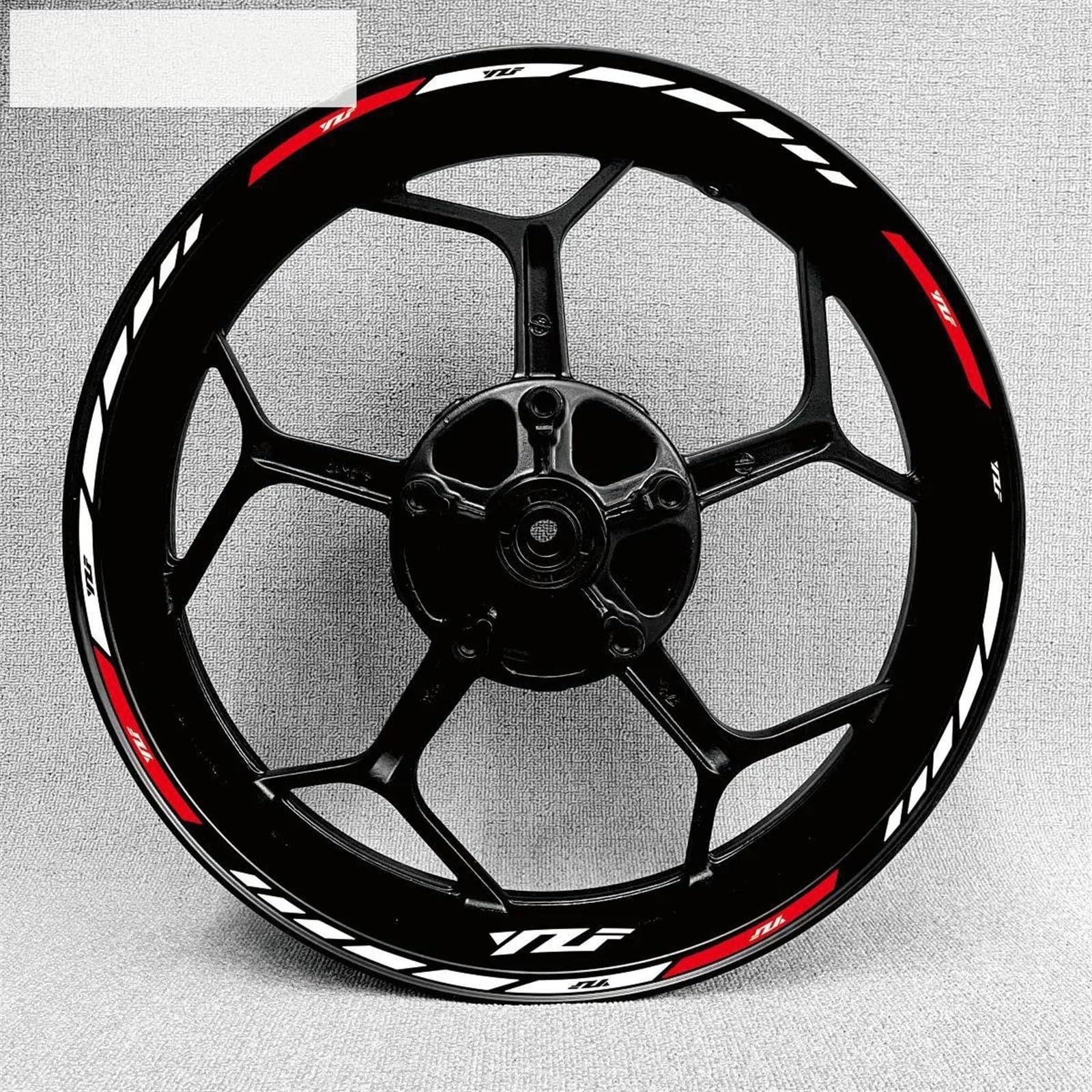 Motorcycle Wheel Sticker Stripe Reflective Rim for Yamaha R1 R15 R125 R6 R7 MT-09 MT09 MT07 MT10 Decorative(Color5)
