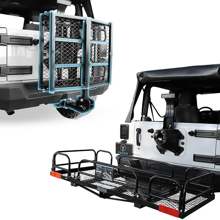 Buy YAXUK Cargo Carrier Hitch Mount Folding Trailer Hitch Cargo Carrier