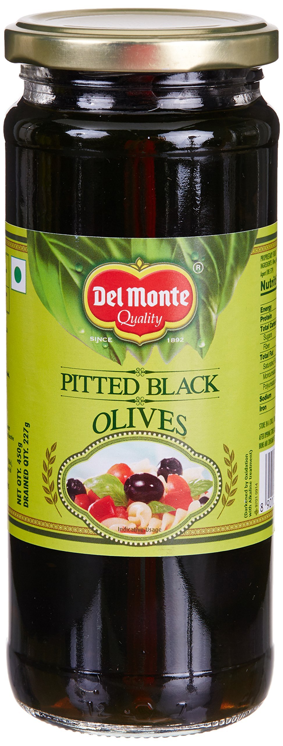 Del Monte Black Pitted Olives, 450g (B013WP74ZS) Amazon Price History, Amazon Price Tracker
