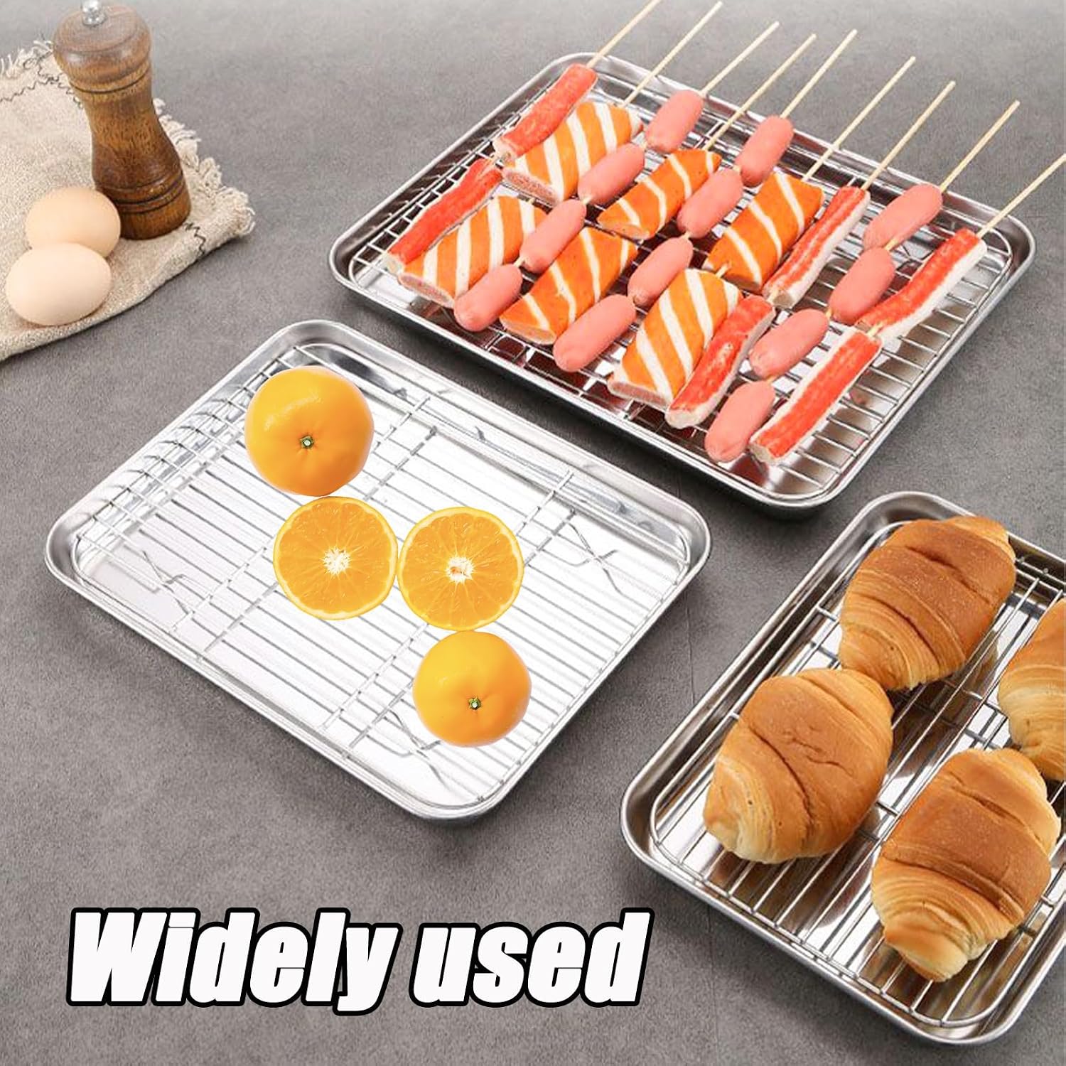 2 Pack 9.84" x 7.48" Baking Cooling Racks