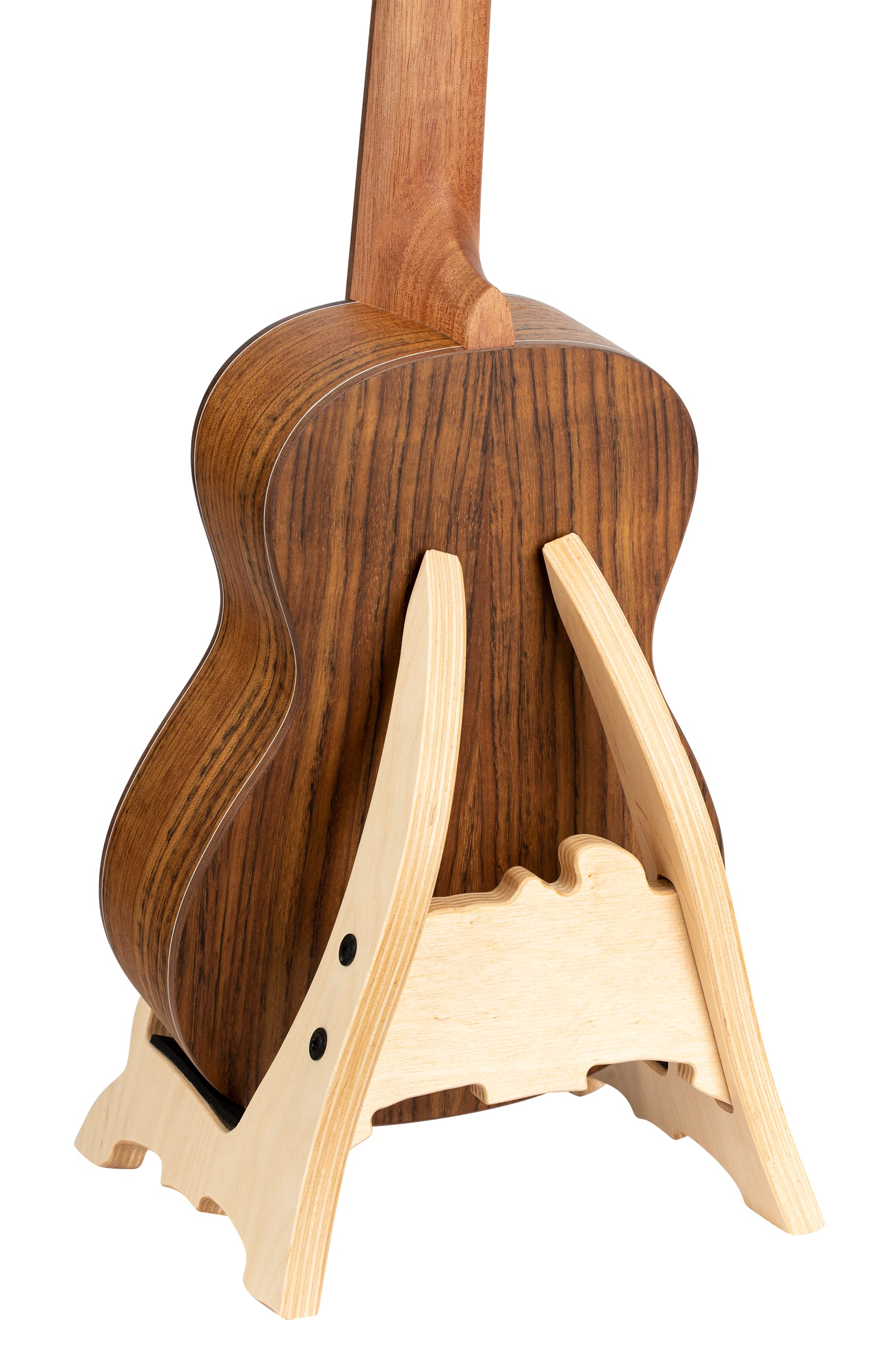 Ortega Guitars Support pour ukulélé en bois – Support pour Ukulélé et Ukebass – Bouleau, Naturel Brillant (OWUS-2)