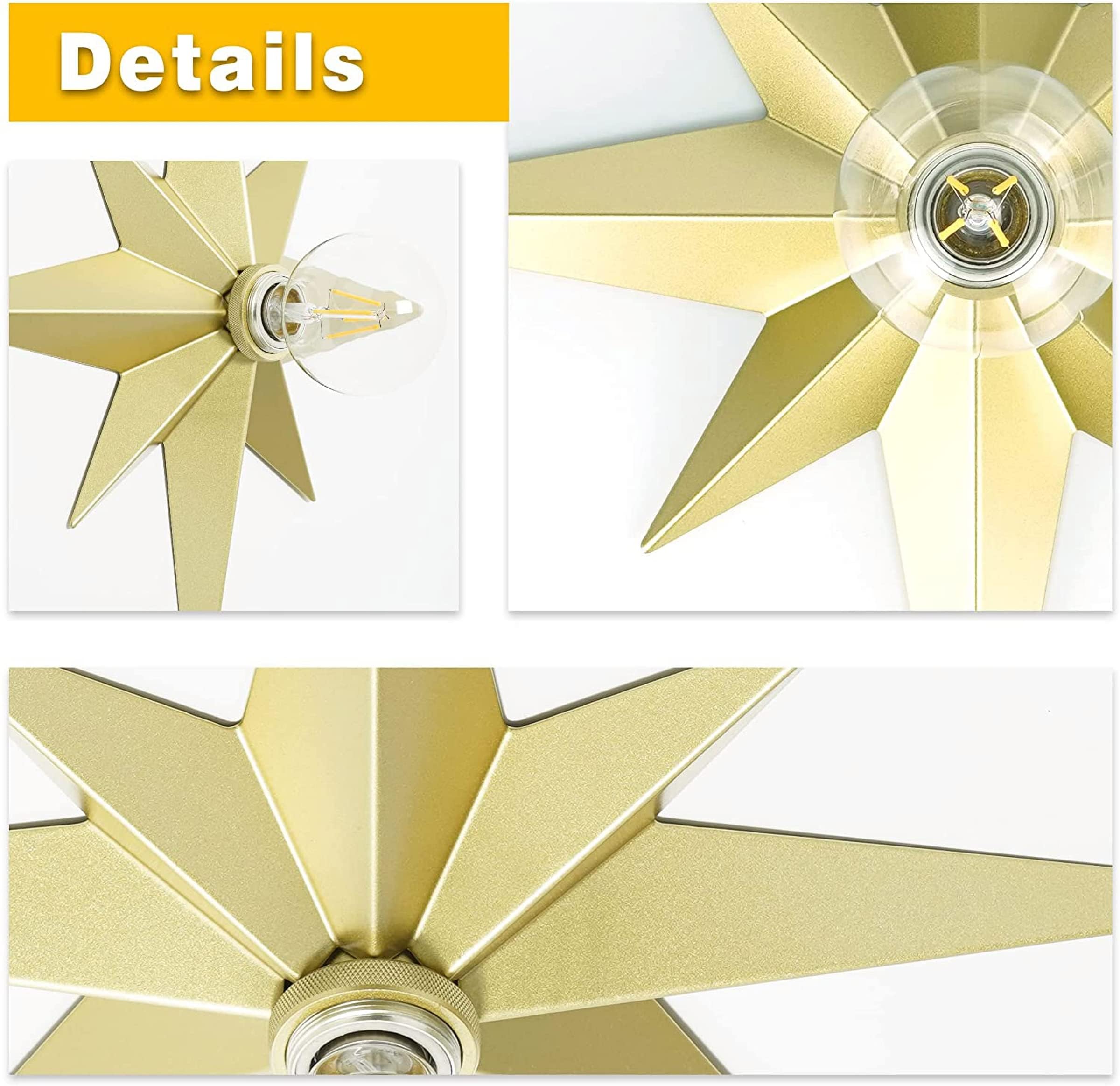 Amazon.co.jp : KY LEE ブラケットライト スター 星型 壁掛け照明 照明