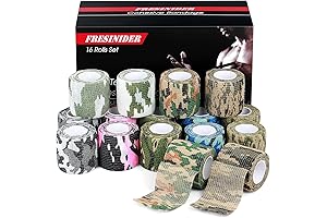 16 Rolls Camo Grip Tape: Ultimate Self-Adhesive Wrap for Athletes and Pets