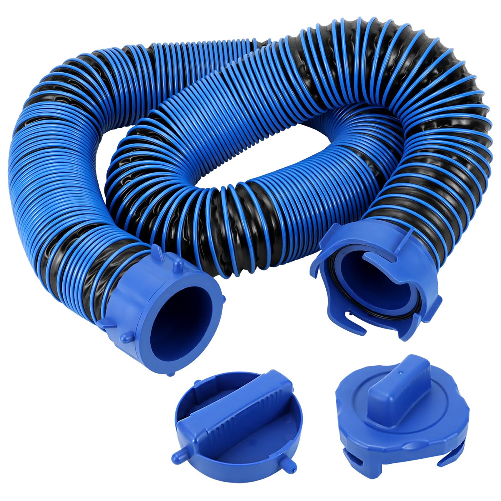 Kmgdm Sewage Pipe Flexible Campers Waste Water Hose 10Ft Length Reinforced Construction Drainage Pipe Trailers Sewer Hoses For Campers