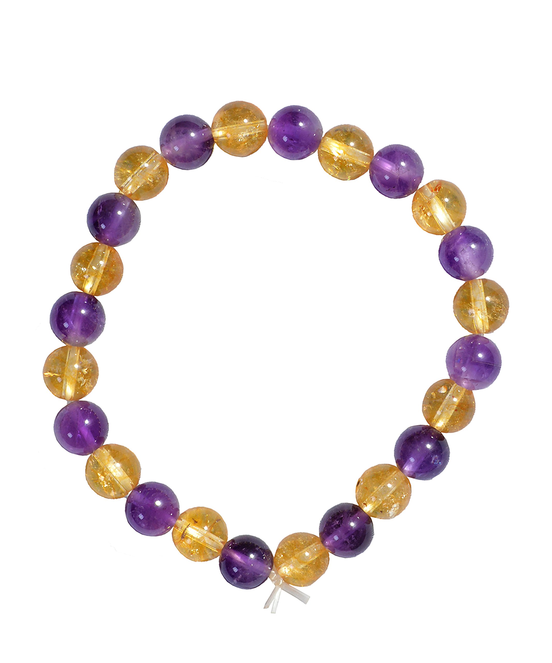 Amethyst and Citrine Combination Ametrine Bracelet Crystal Healing Feng Shui Reiki Products