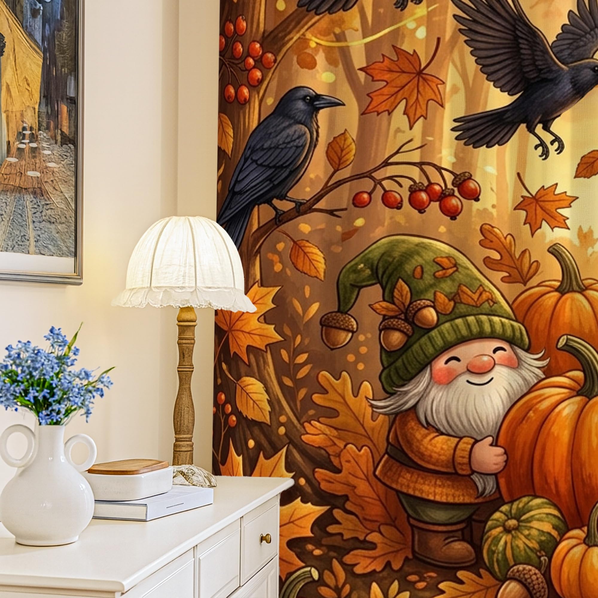 Rideaux occultants citrouilles pour créer un cocon cocooning dans votre chambre