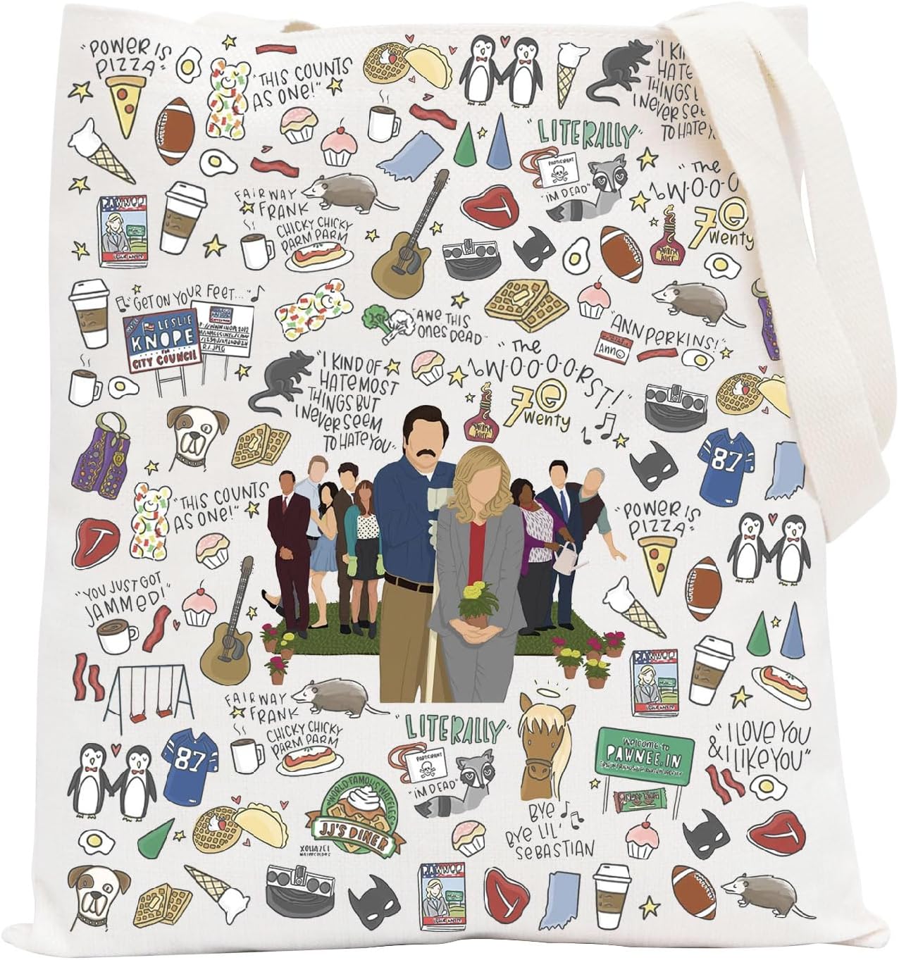 POFULL TV Fandom Merchandise TV Show Inspire Theme Tote Bag Gift For Fan (Parks and Tote Bag)