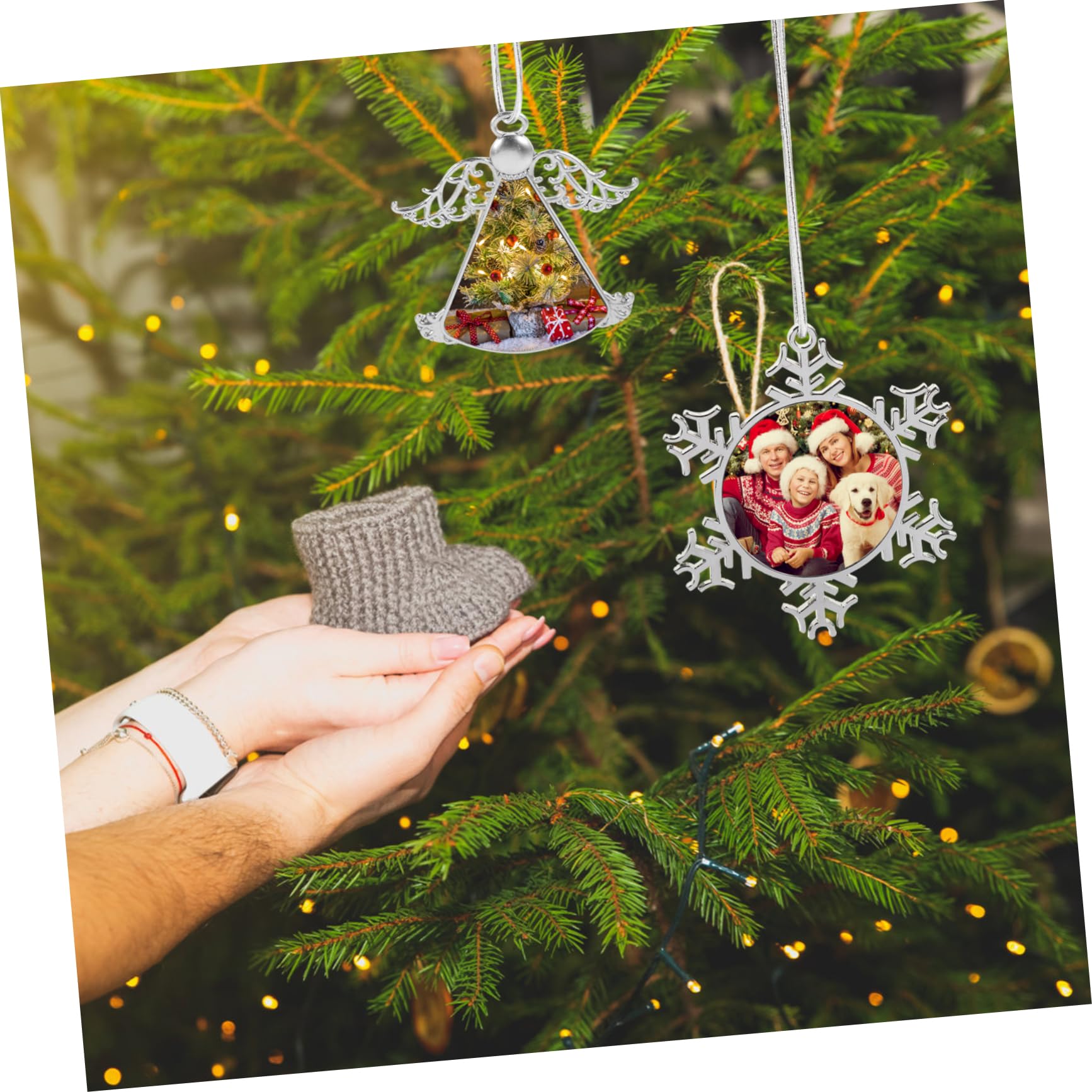 Zerodeko 10stücke Weihnachts Sublimationsanhänger Leere Schneeflocken Dekoration Für Weihnachtsbaum Kreative Hängende Ornamente Für Festliche Anlässe Personalisierbar Für Und Familie