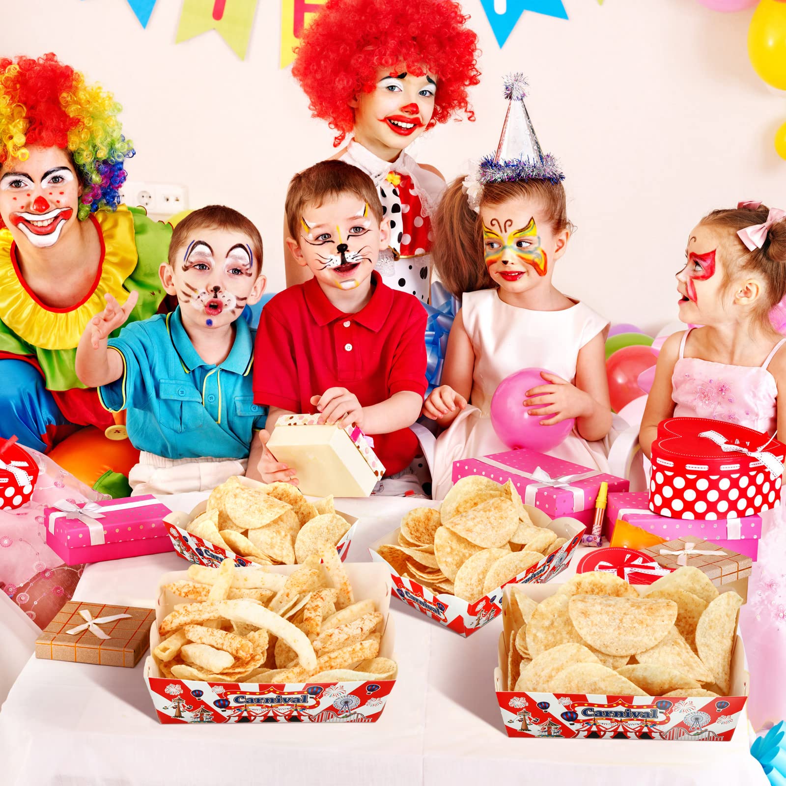 Aazon.co: 200 Pieces Carnival Thee Party Decorations Circus Party - View #8