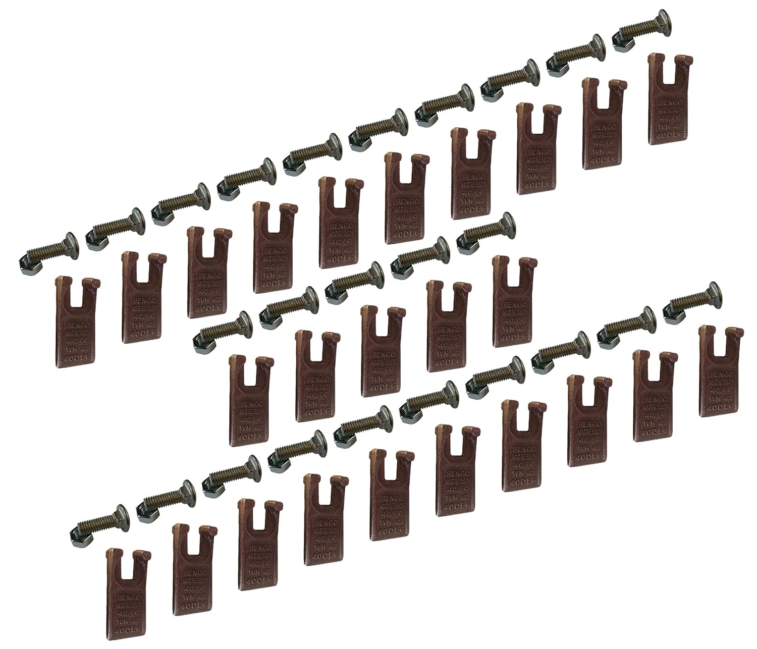 Pengo 40/50 Degree Auger Teeth with Hardware, 134501 - fits Pengo Aggressor Augers (25)
