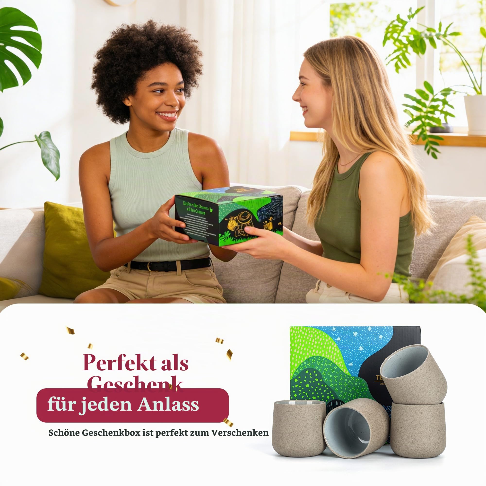 TEANAGOO Japanische Teetasse aus Keramik, 205 ml, Dunkelgrau, H4,Japanische Teetassen, Chinesische Teetasse, Asiatische Teetassen, Asiatische Teetassen, Teetasse Tee Tassen