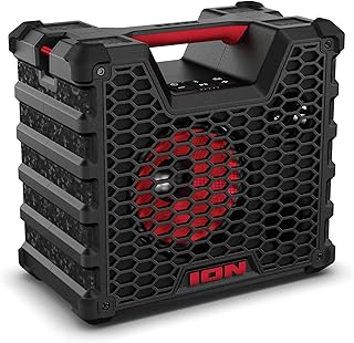 ION Audio Tailgater Tough - Rugged Portable All-Weather Wireless Bluetooth Speaker, IPX5 Water-Resistant, Outdoor Weather-Resistant Speaker (Renewed)