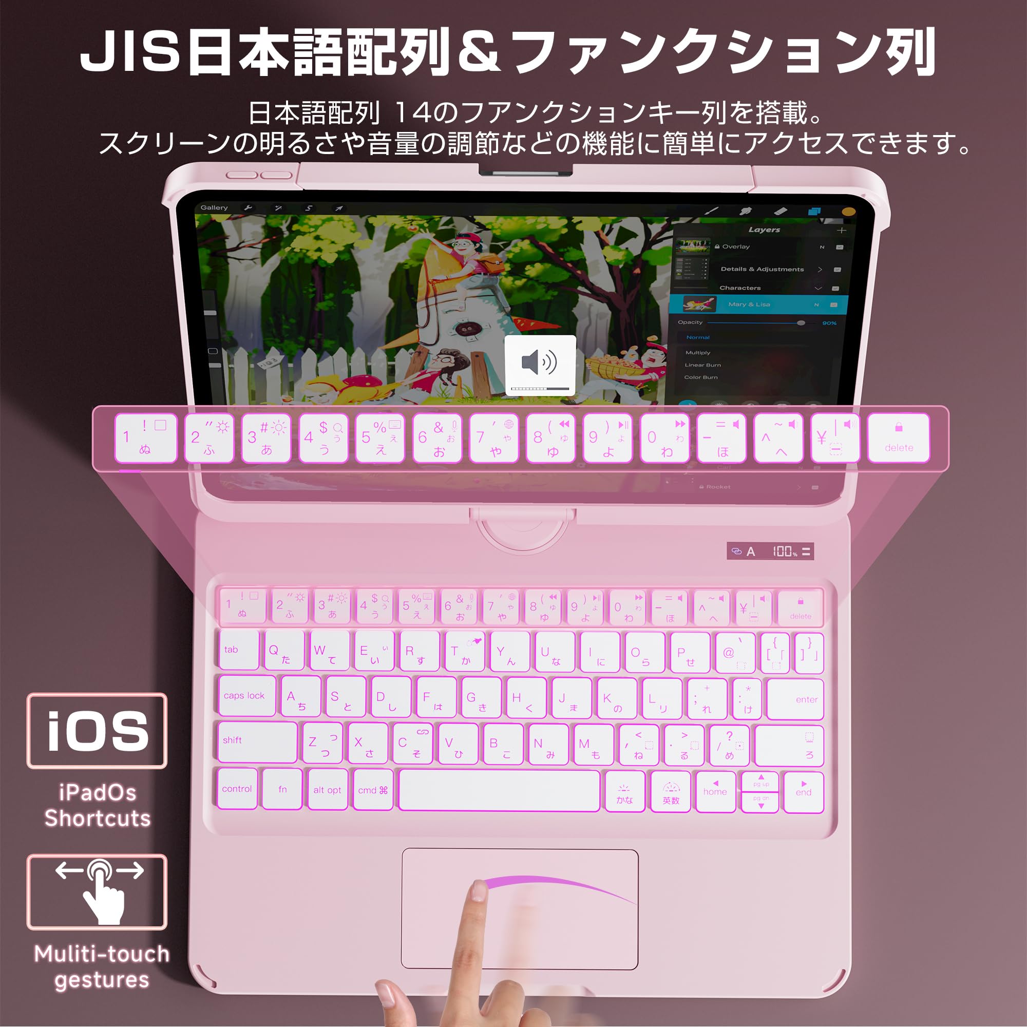 Amazon.co.jp: Sencela iPad用キーボード付きケース iPadAir 13インチ