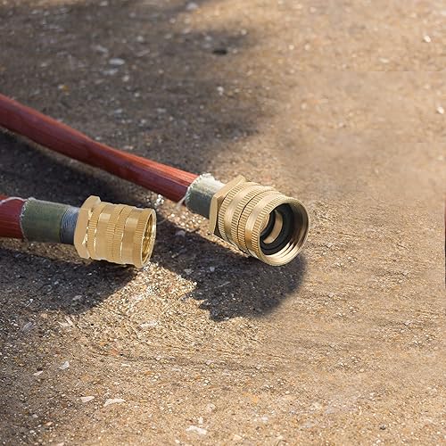 Miniatura 6 de Hourleey Adaptador de manguera de jardín, adaptadores de conectores de manguera de latón macizo de 34 pulgadas (2 juegos)