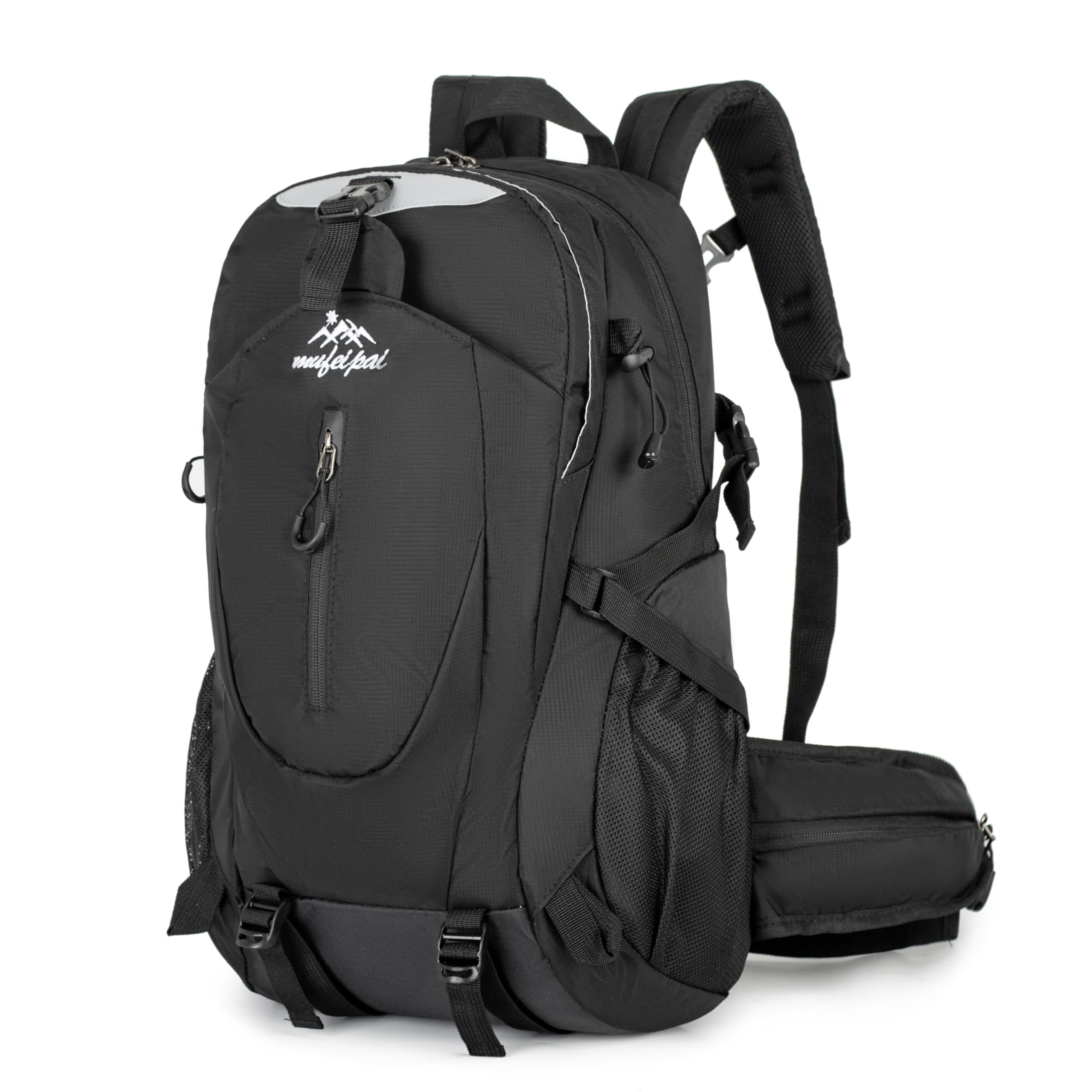Amythe Sac à Dos École Garçons 8 à 15 ans Randonnée Grand Léger 33 L, Noir | Imperméable Voyage Ergonomique Noir Daypack Multi-Poches Spacieux Robuste pour École Loisir Toutes Saisons