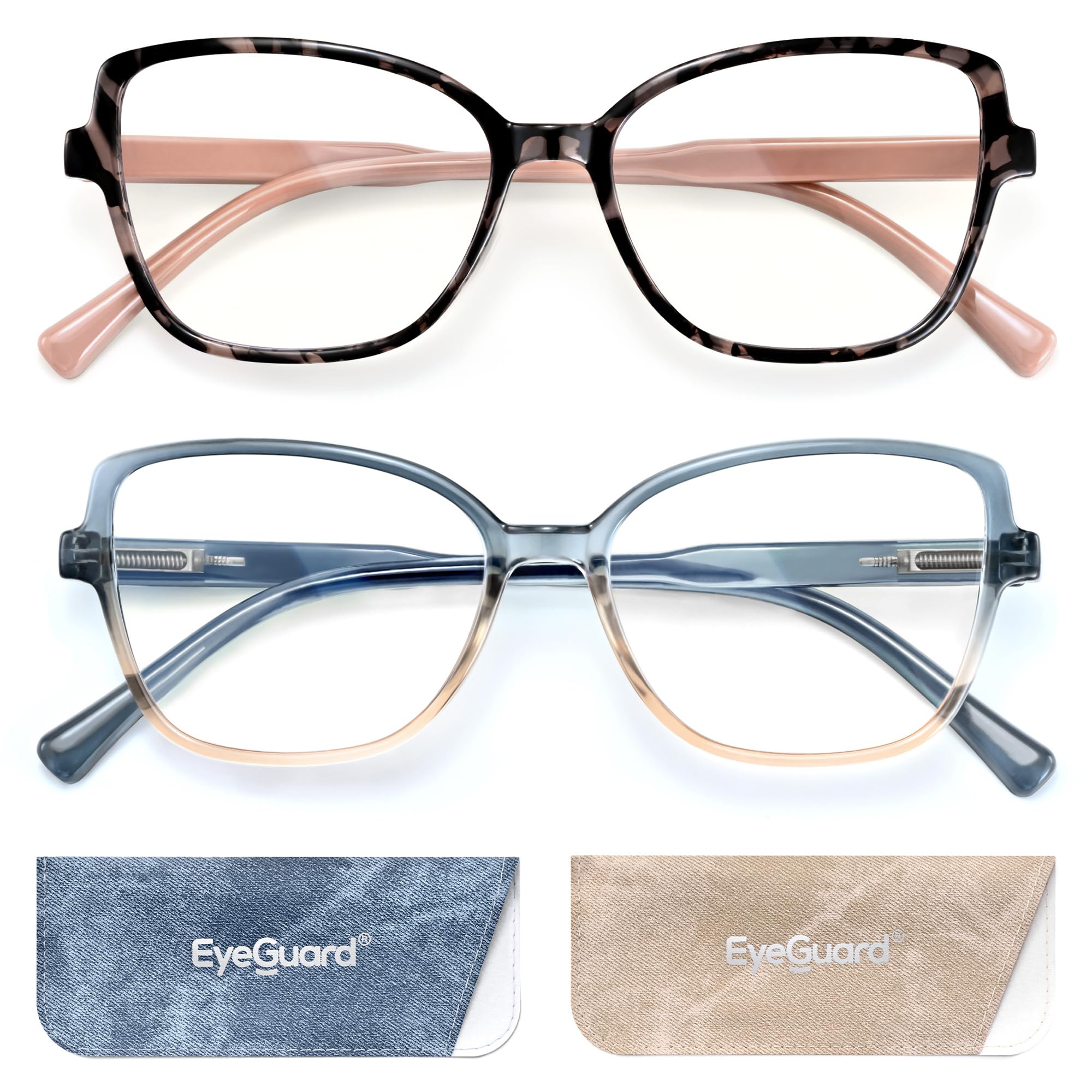 Photo 1 of EYEGUARD Stylish Reading Glasses for Women Blue Light Blocking Readers with Spring Hinge Computer Eyeglasses +1.0