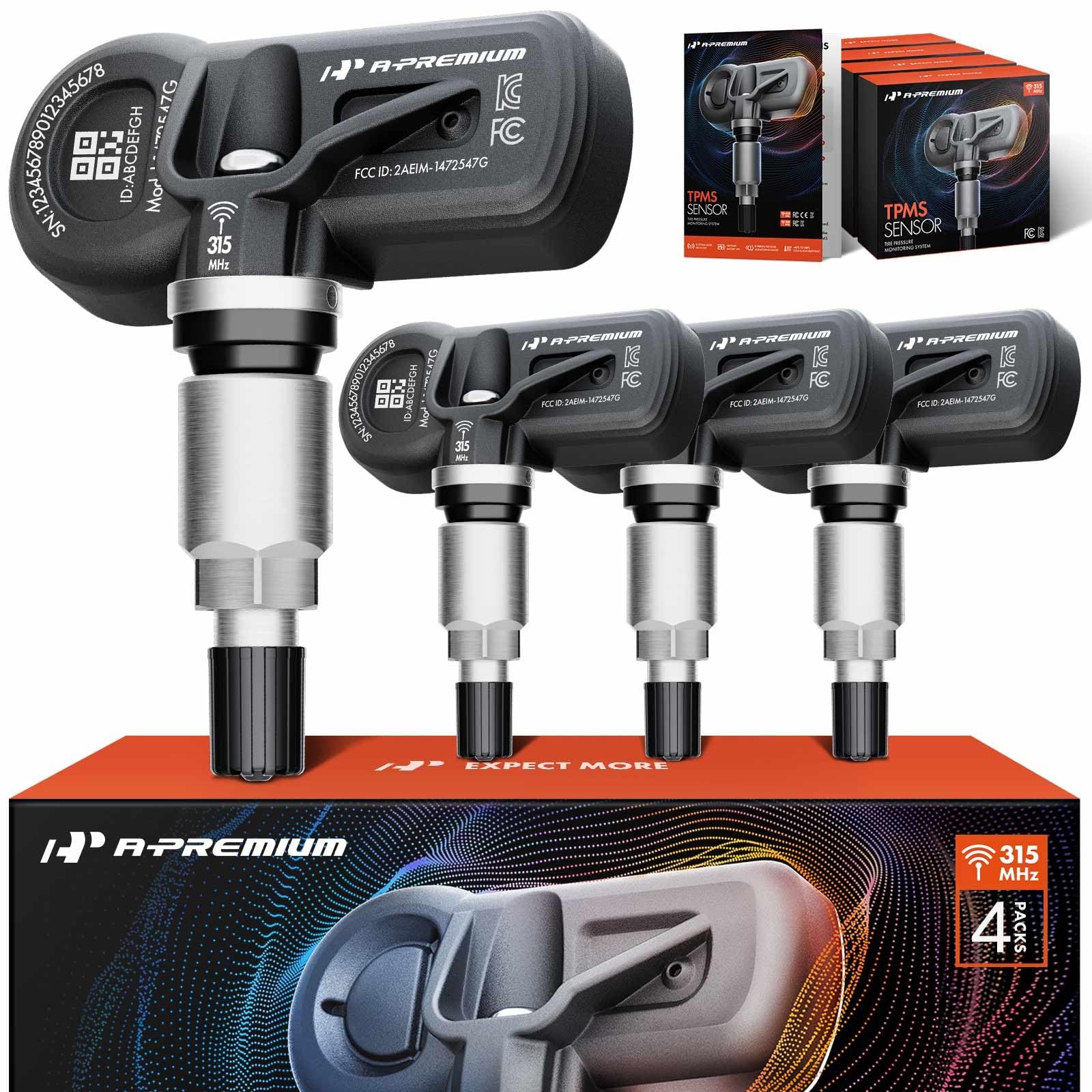 Amazon.com: A-Premium 315MHz Pre-programmed TPMS Sensor Tire
