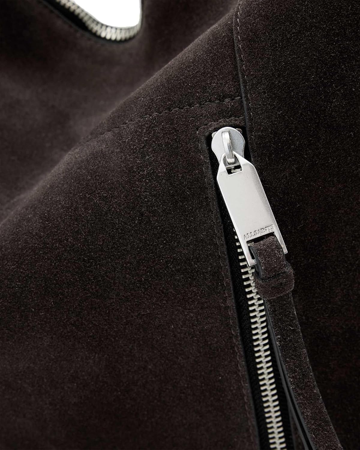 AllSaints Alba Suede Shldr Bag Bitter Brown One Size