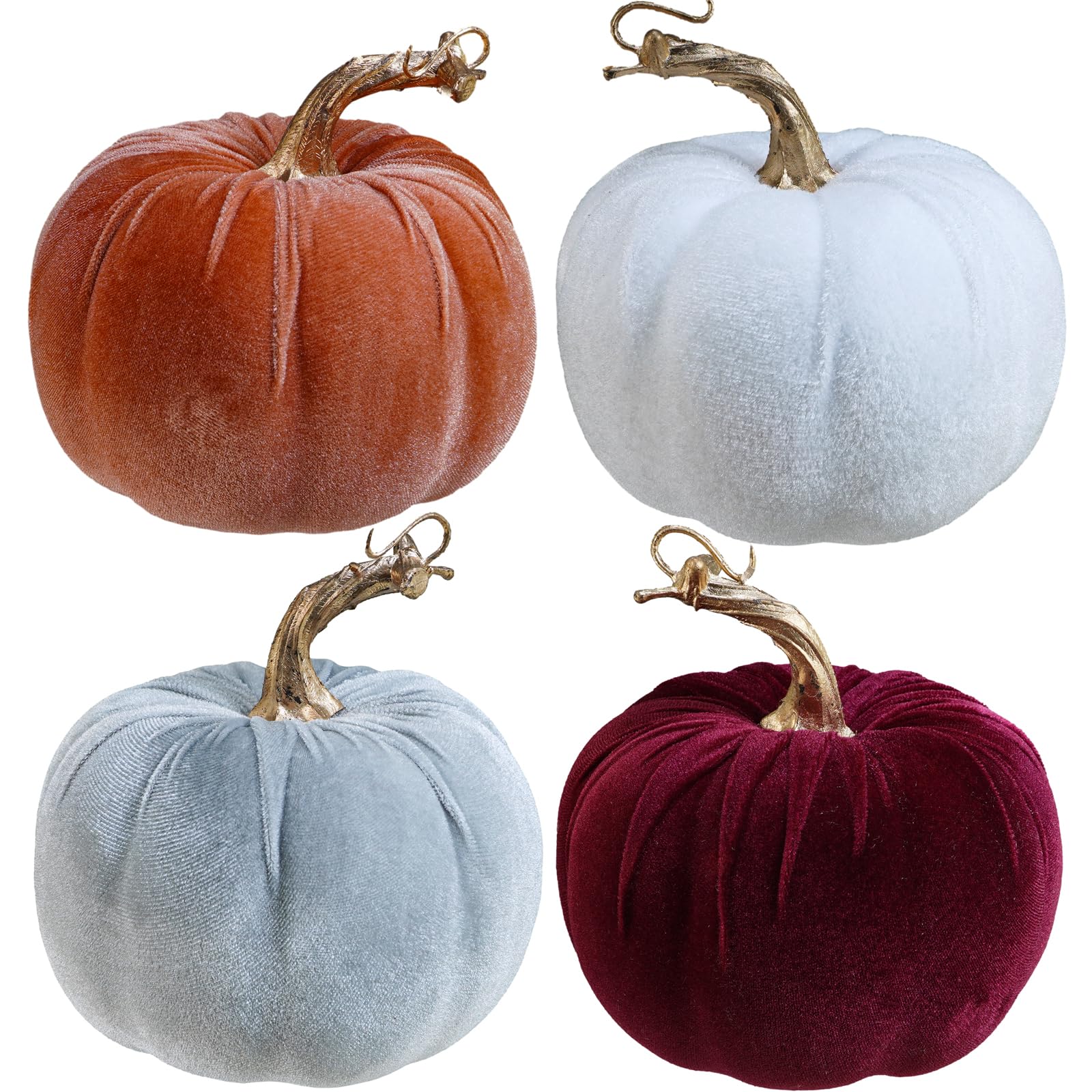 Calabazas de espuma sintética de 5 pulgadas con tacto de terciopelo suave