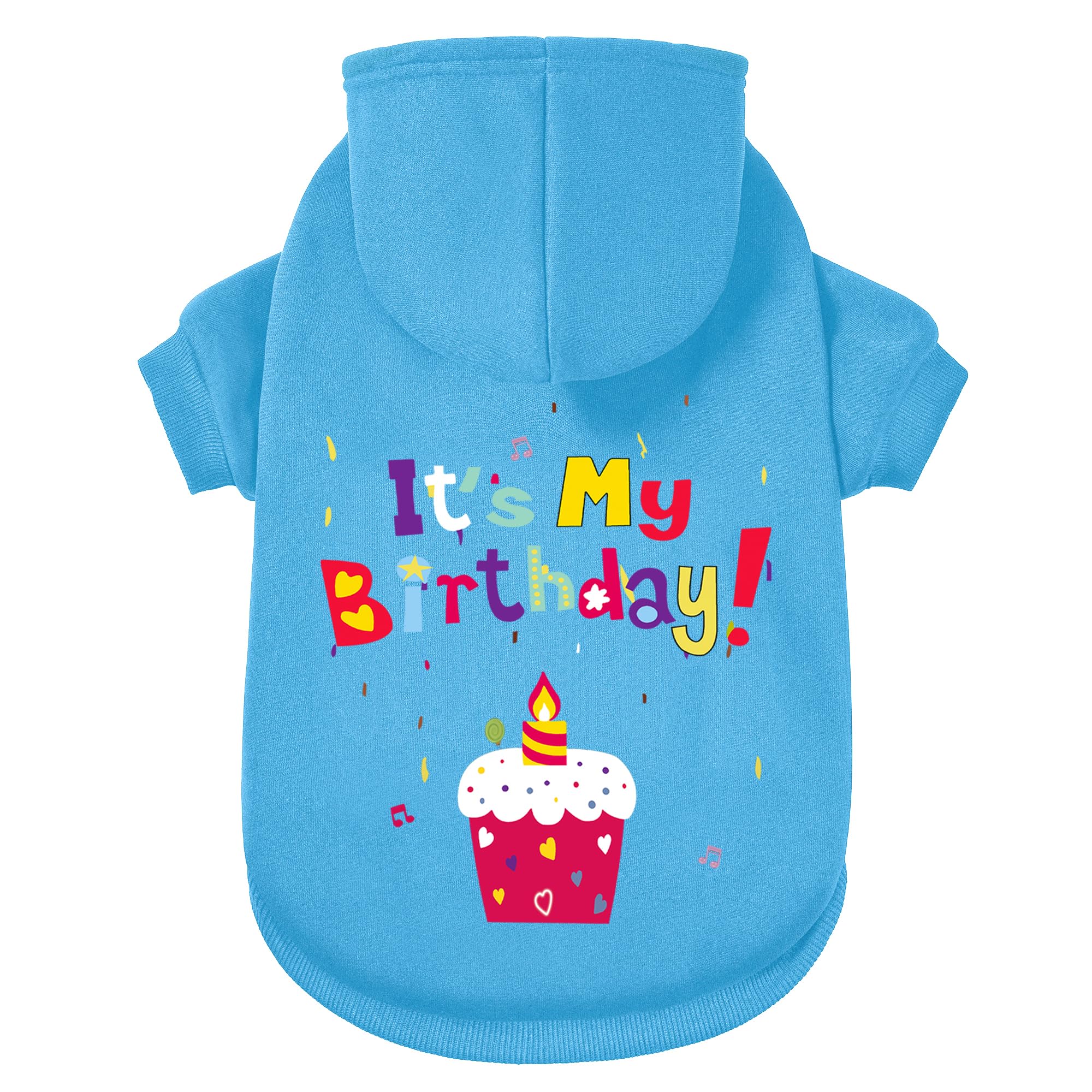 GreenJoy Dog Sweater Dog Hoodie Cold Weather Dog Coat Hooded Sweatshirt for Dogs and Cats (Blue(It's My Birthday), X-Large) โ image 1