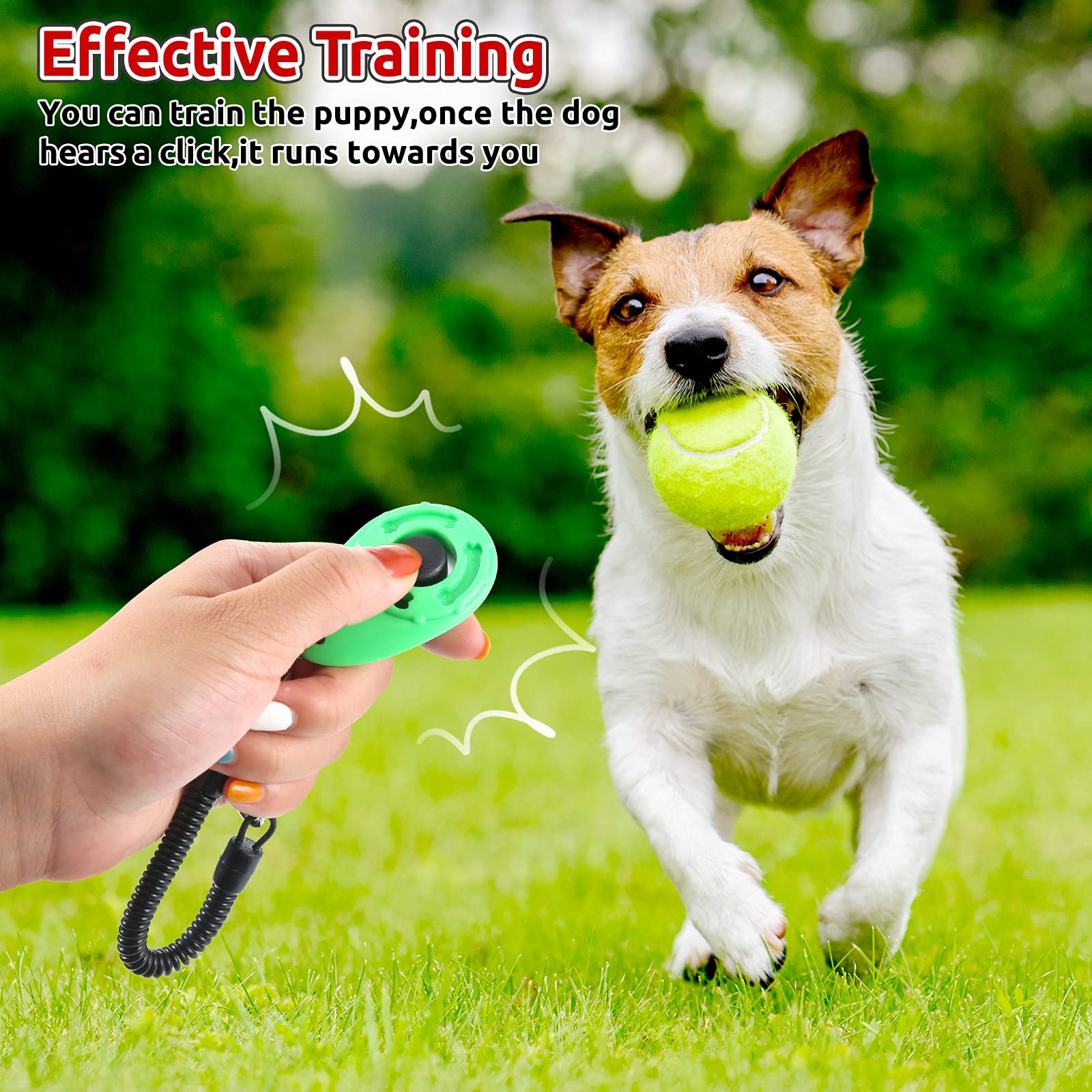 Frienda 18 clickers de entrenamiento para perros, gatos, pájaros, caballos, tamaño y sonido adecuados