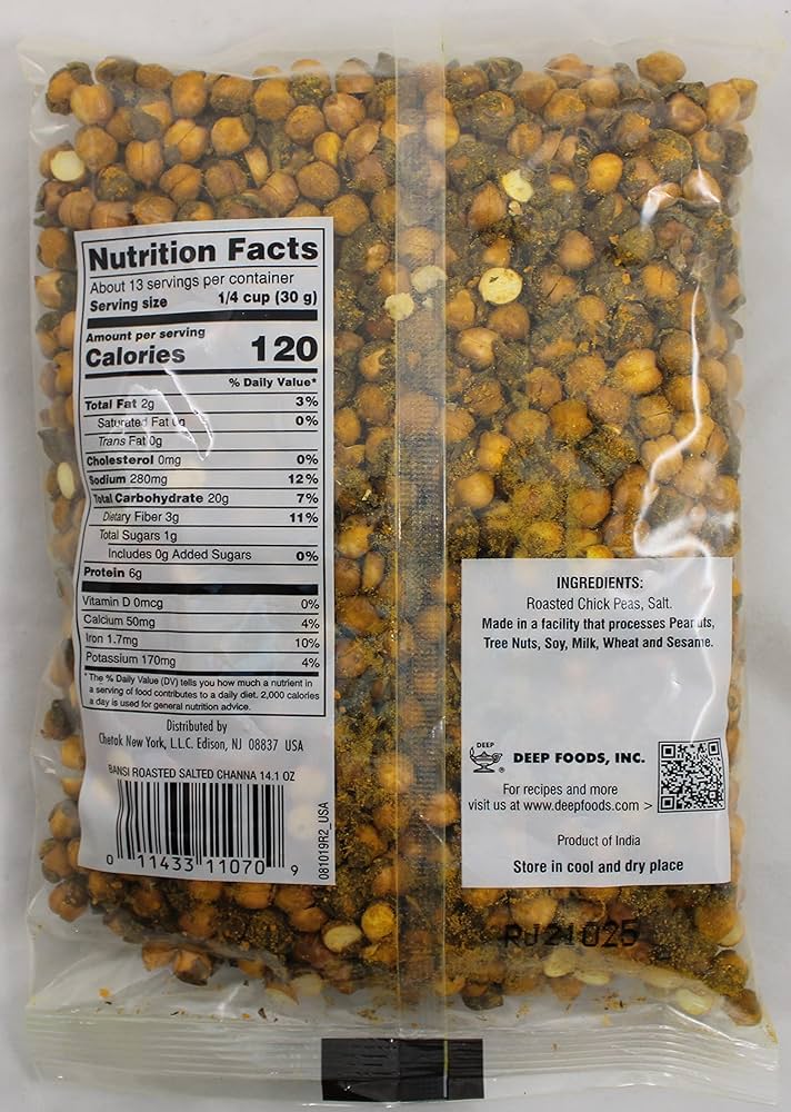 Amazon.com: Roasted Salted Chana 14.1 oz.