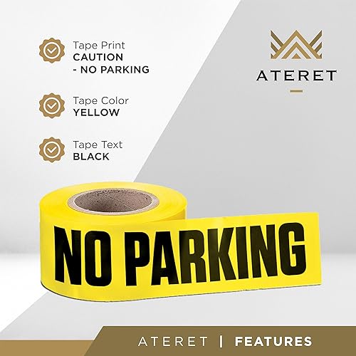 Miniatura 2 de ATERET - Cinta de seguridad de 3 pulgadas x 1000 pies, 2 unidades, con texto Crime Scene Do Not Cross, de construcción, para zonas peligrosas,