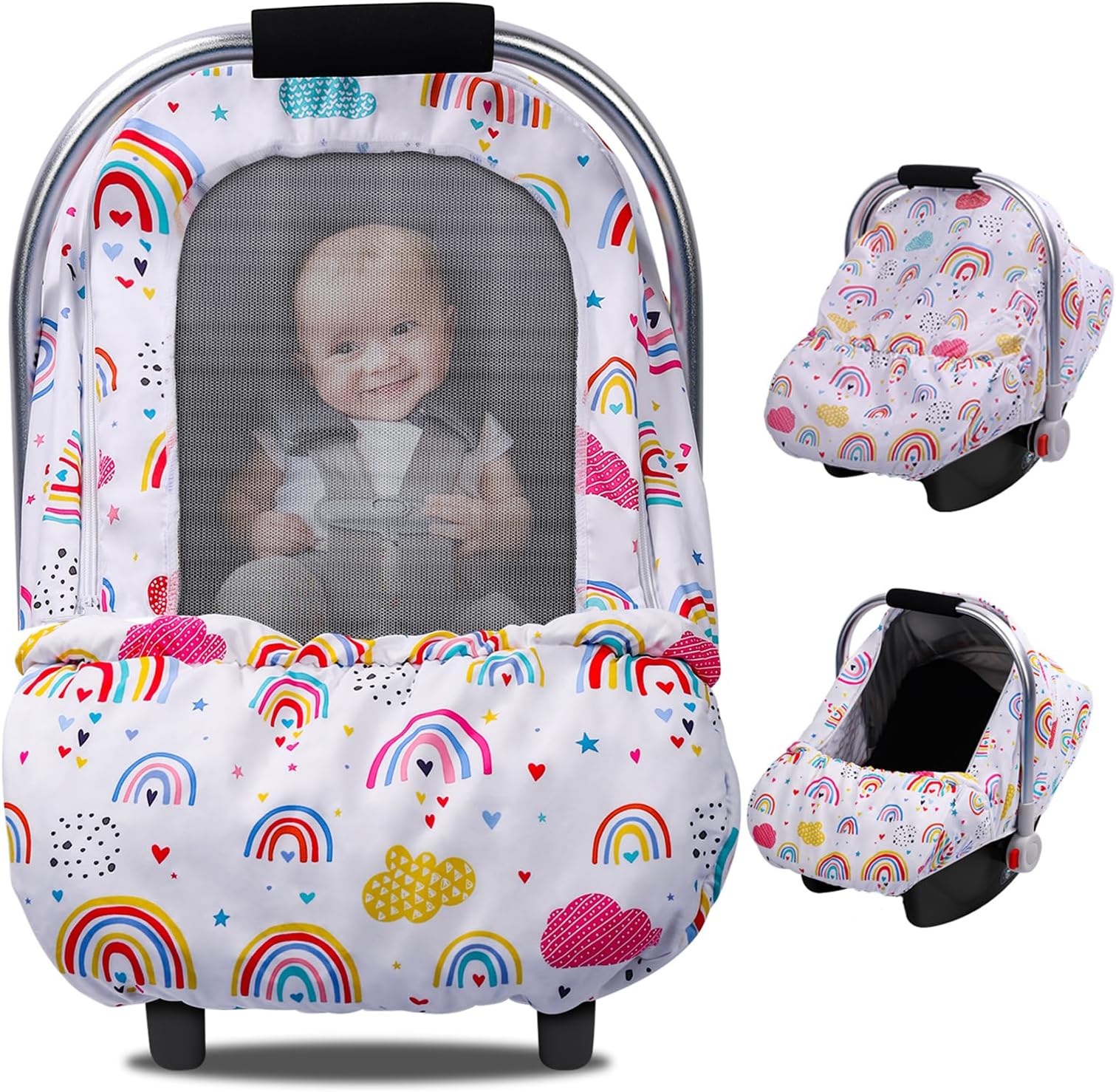 Rosy Kids Infant Carseat Canopy Cover 3pc Whole Caboodle