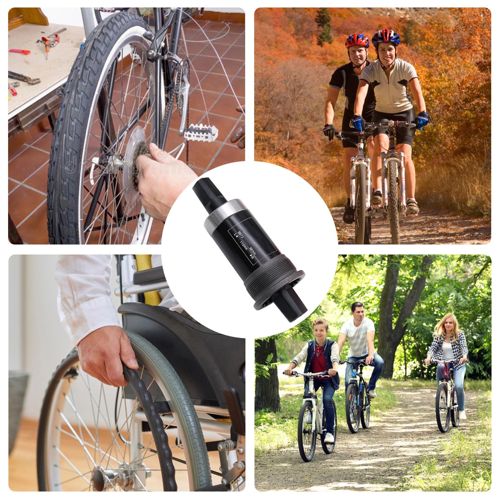 Soporte De Pedalier Bicicleta BSA 68 mm Cuadrado Caja Pedalier Eje Bicicleta Bielas Accesorios