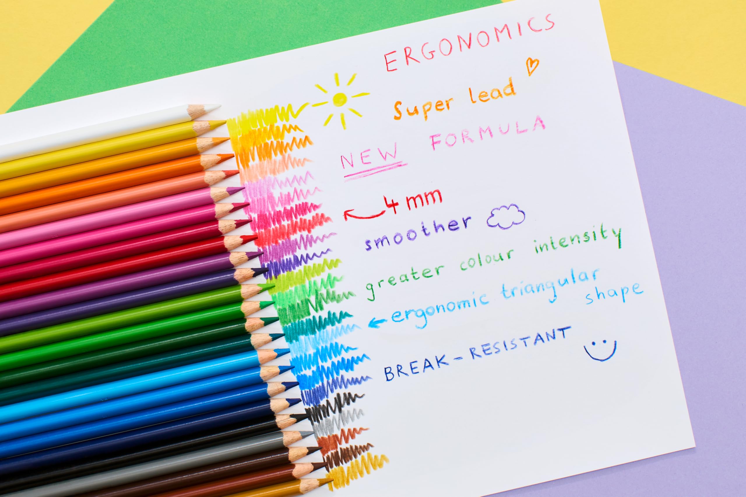 FABER-CASTELL 116544 – zestaw kredek trójkątnych, 24 kredki dla dzieci i dorosłych, miny odporne na łamanie | Ergonomiczne kredki dla dzieci i dorosłych z wkładem zabezpieczonym przed złamaniem i delikatnym nakładaniem koloru