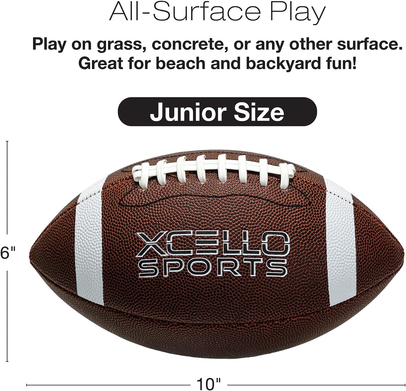 Xcello Sports JR Football Assortment w/Pump (Pack of 2) : Sports & Outdoors