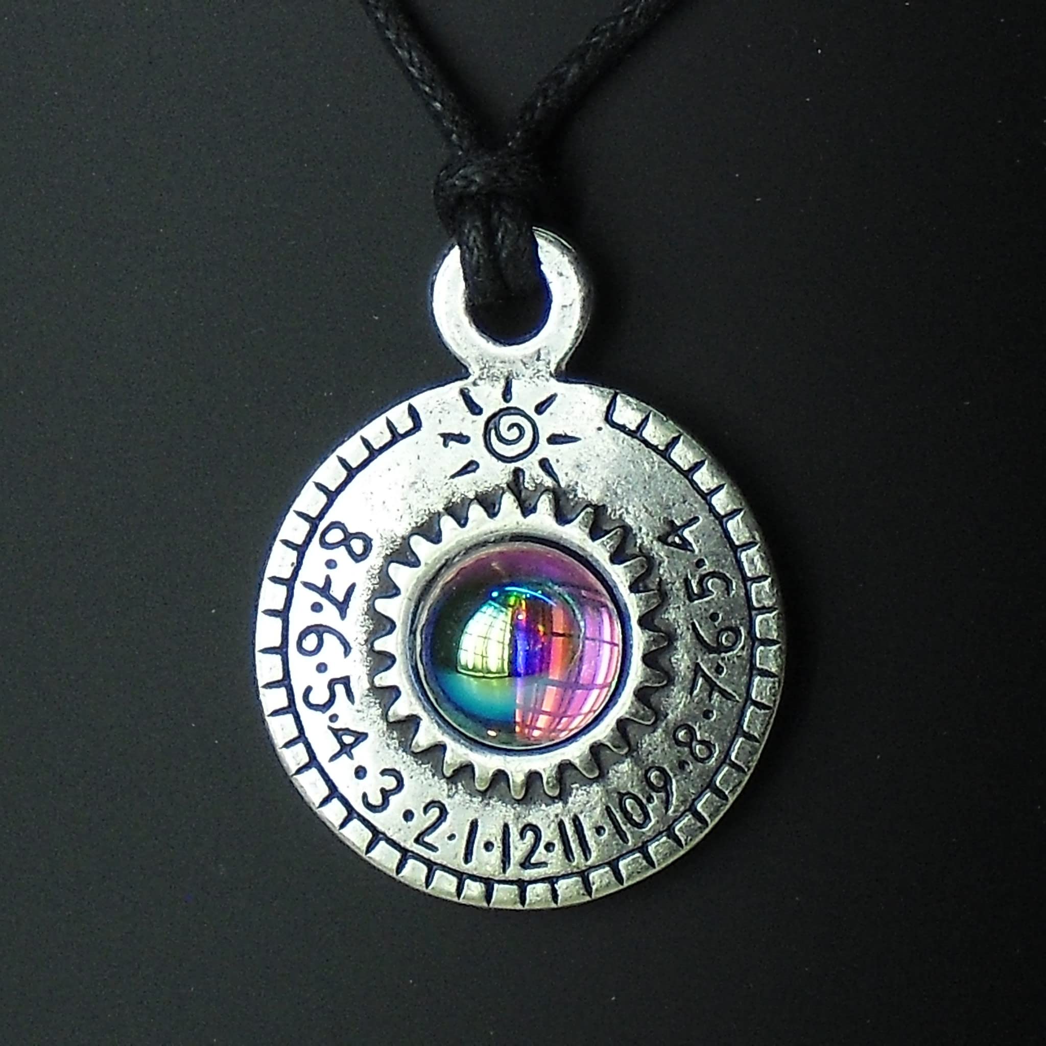 Reloj de Sol Colgante Saturno Baño de Plata (Iris)