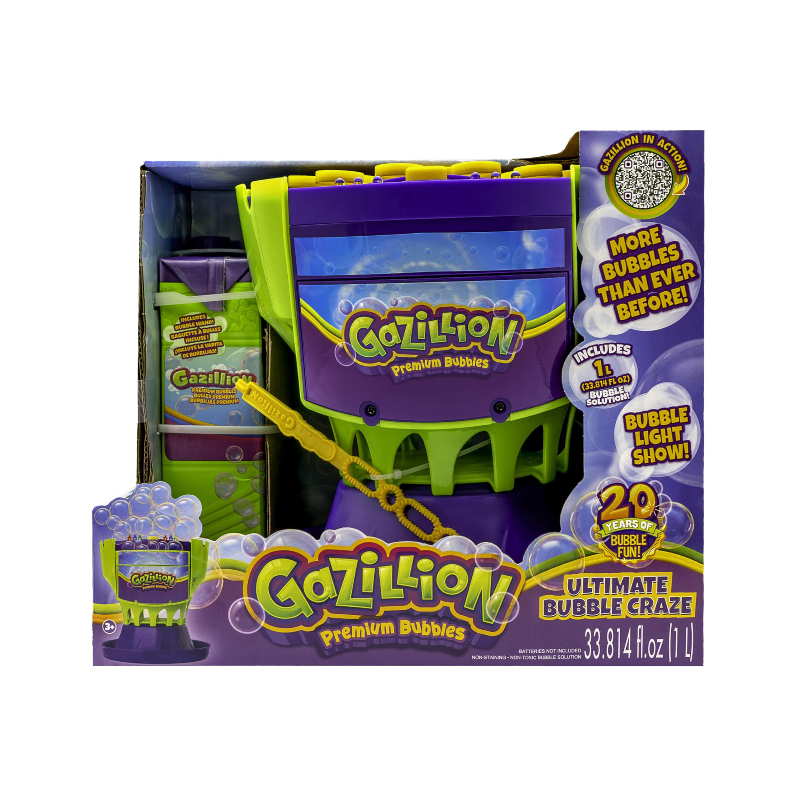 Gazillion Ultimate Bubble Craze Machine - Color Changing LED Lights - Easy-to-Use Bubble Maker - Perfect for Parties - Includes 1L Solution - Image 5