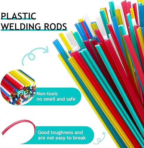 Miniatura 4 de 100 varillas de soldadura de plástico de 7.9 pulgadas, varillas de reparación de soldador de plástico PPPVCPPR para parachoques de automóvil y