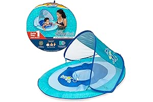 SwimWays Baby Spring Float with Adjustable Canopy and UPF Sun Protection