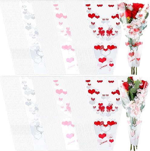 Sayglossy 300 bolsas de envoltura de flores de graduación, mangas florales, bolsas de plástico de embalaje de flores para ramo de floristería, disponible en Yaxa Costa Rica