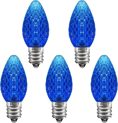 caja de 25bombillas LED C7 de repuesto para guirnalda de luces, de grado comercial, 120V SMD LED, para bases E12