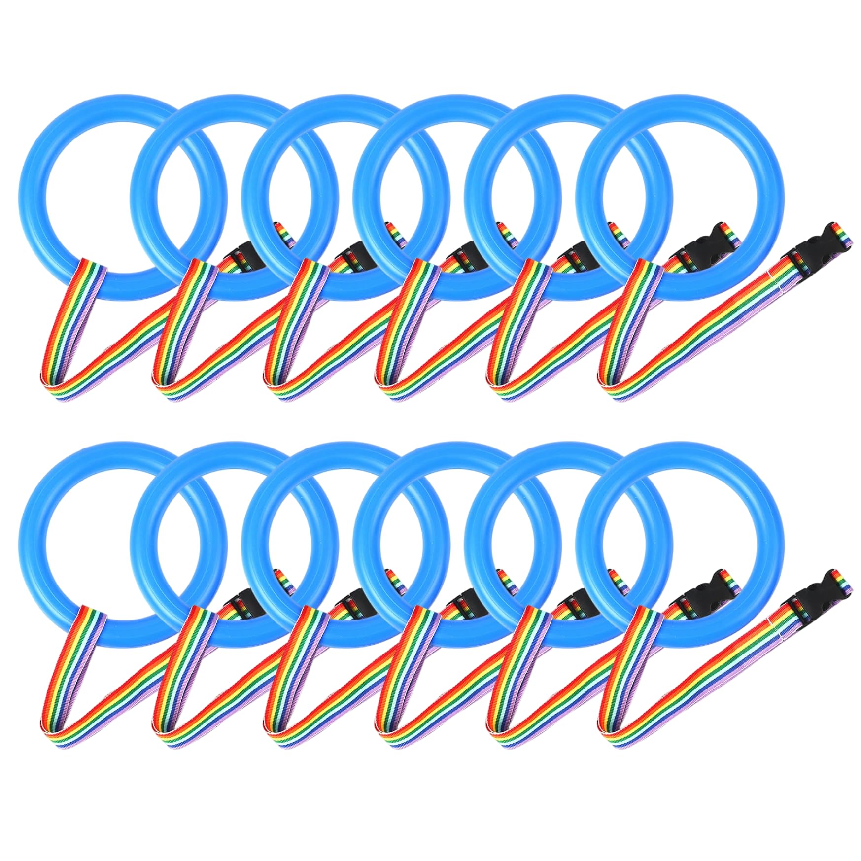 12Pcs Walking Rope for Preschool, Anti-Lost Kids Leash with Plastic Handles for Kindergarten, Daycare, Outdoor Activities