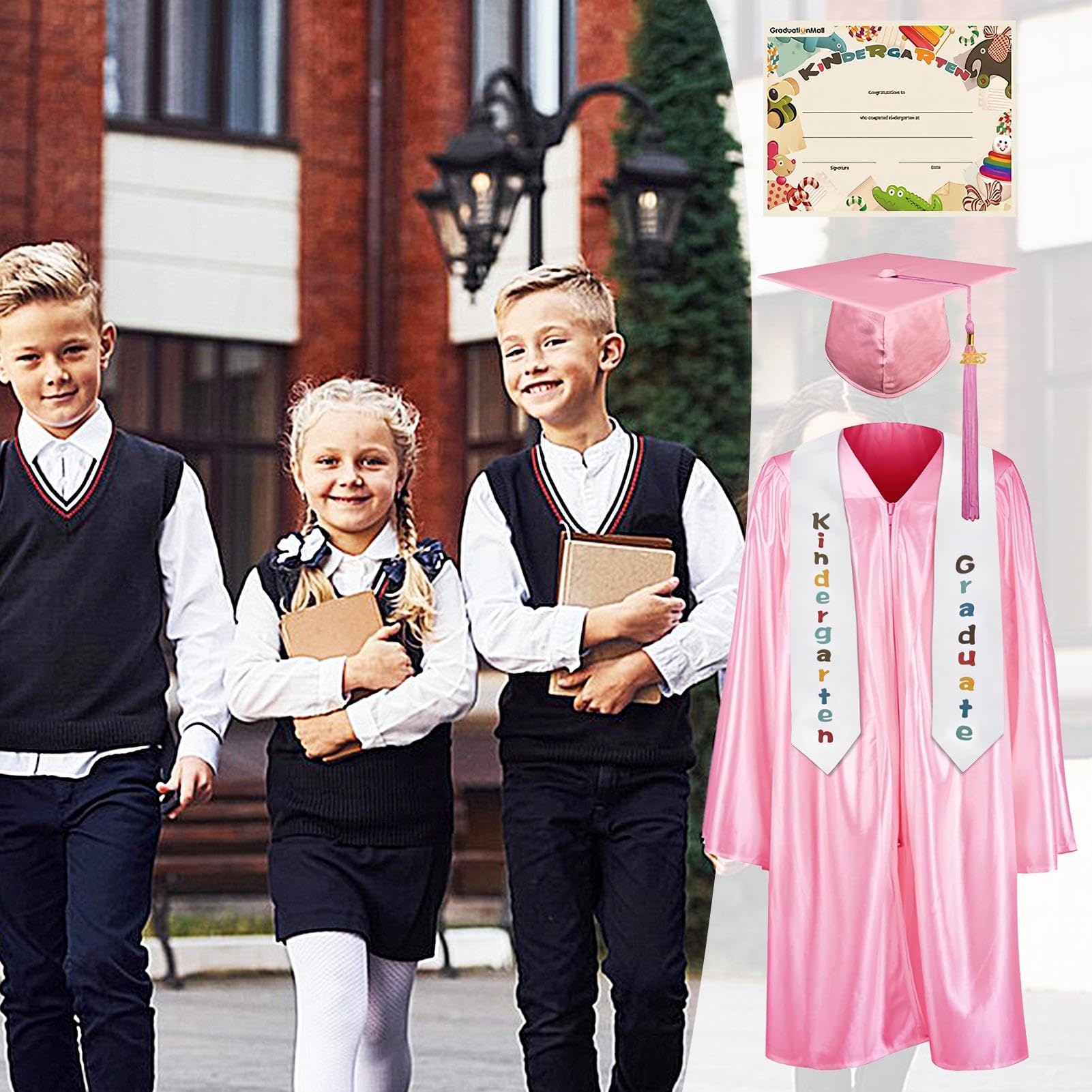 Cappello e vestaglia per bambini, abbigliamento festivo per bambini