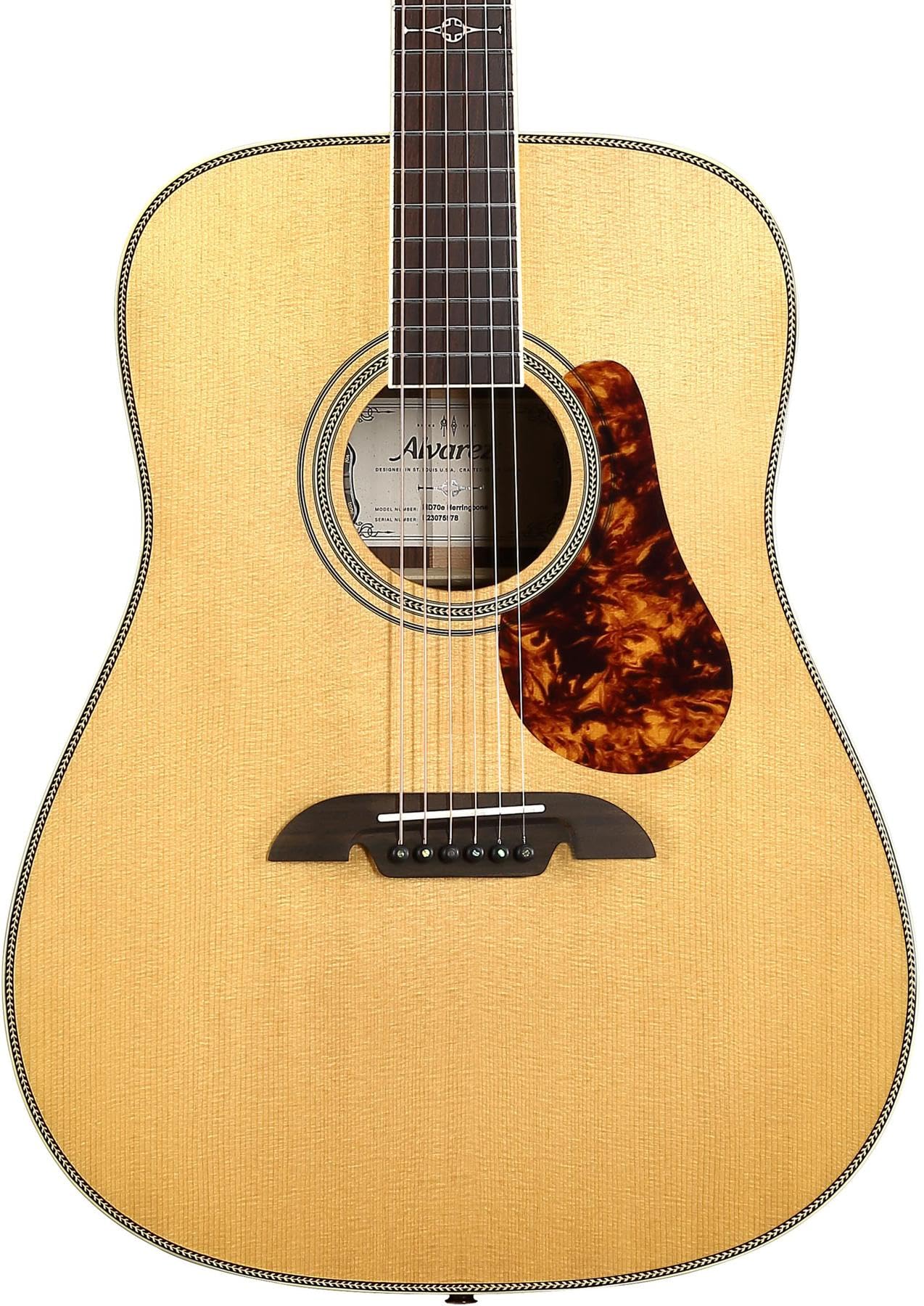 AlvarezMD70e Herringbone Acoustic-electric Guitar - Natural