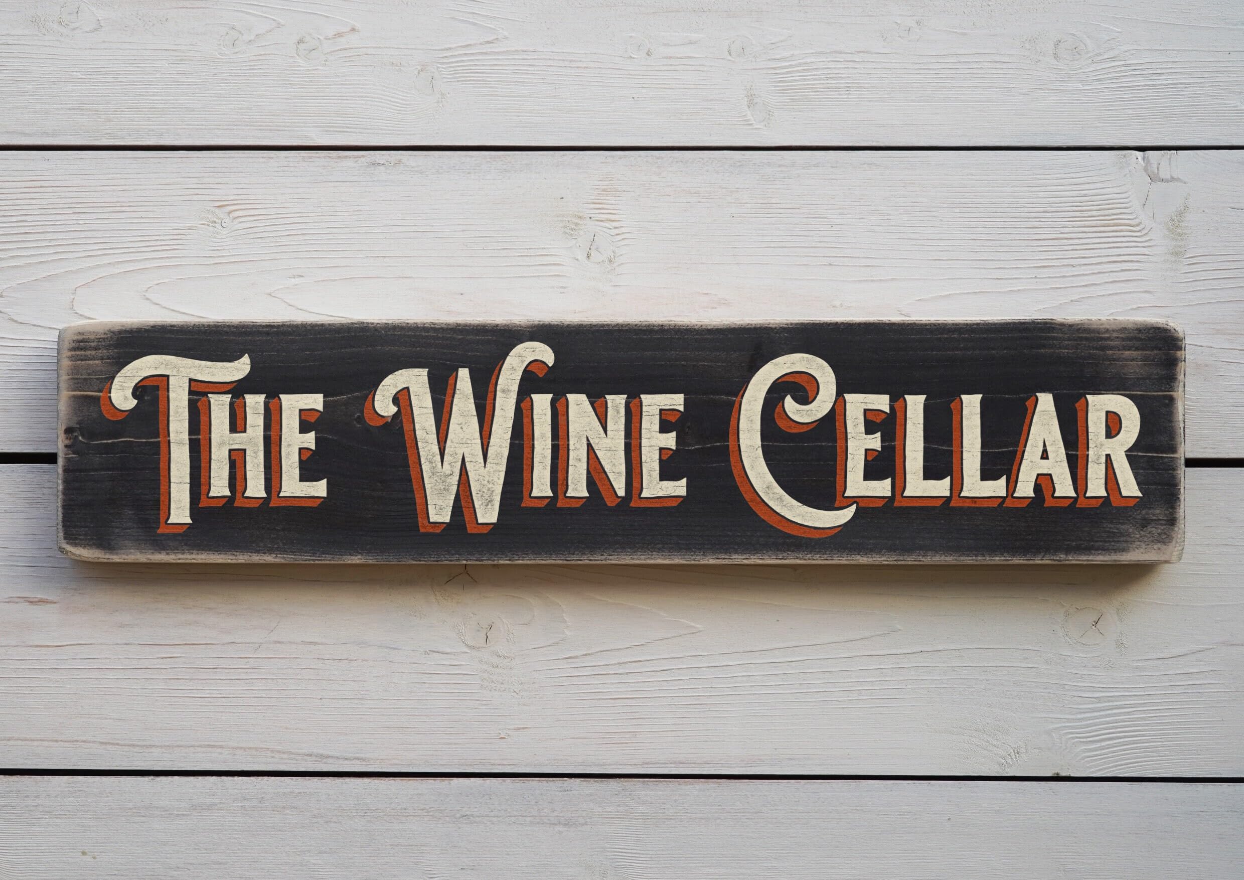 Szhmz Colour-807 Metal Signs The Wine Cellar Vintage Style Metalen Sign. Handmade Retro Home Gift Metalen Signs With Sayings 4X16 Inch